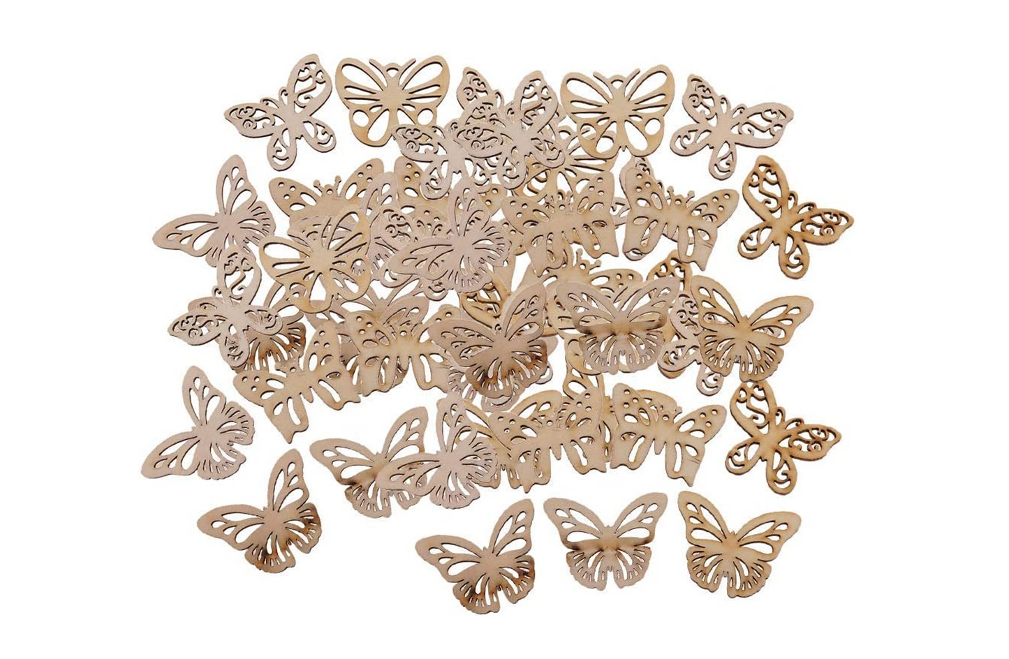 Mini Wooden Butterflies | 50 pieces