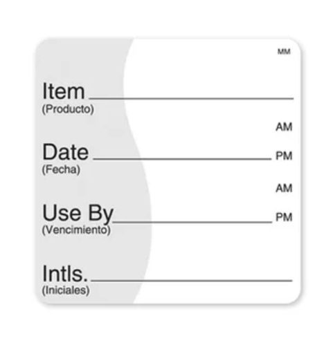 Removable Item Date & Use By Label | 51mm x 55mm | 500 pack