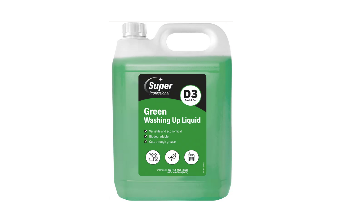 Washing Up Liquid | Green | 5 Litre | 2 Pack