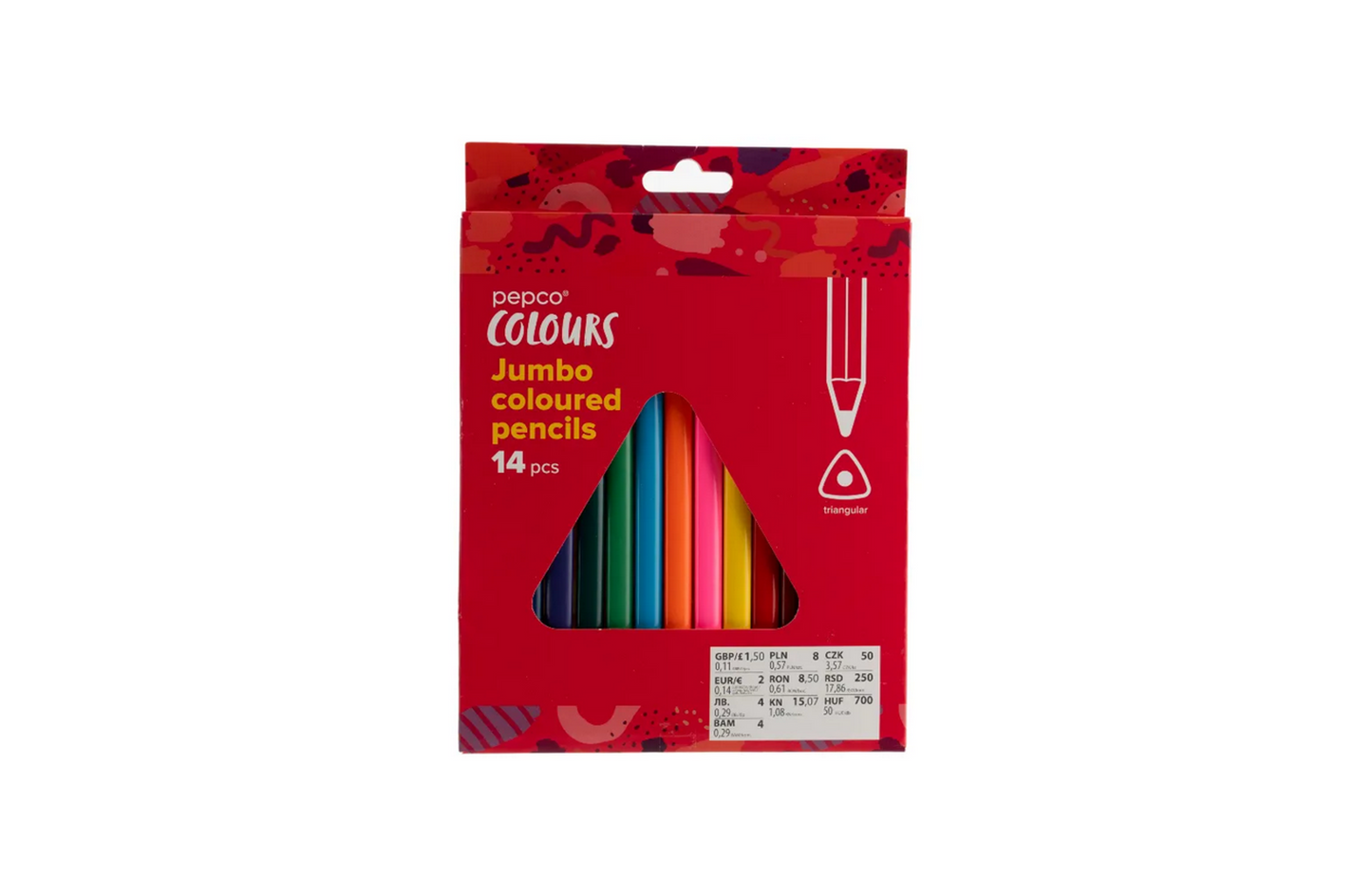 Jumbo Coloured Pencils | Bright | 14 Pack