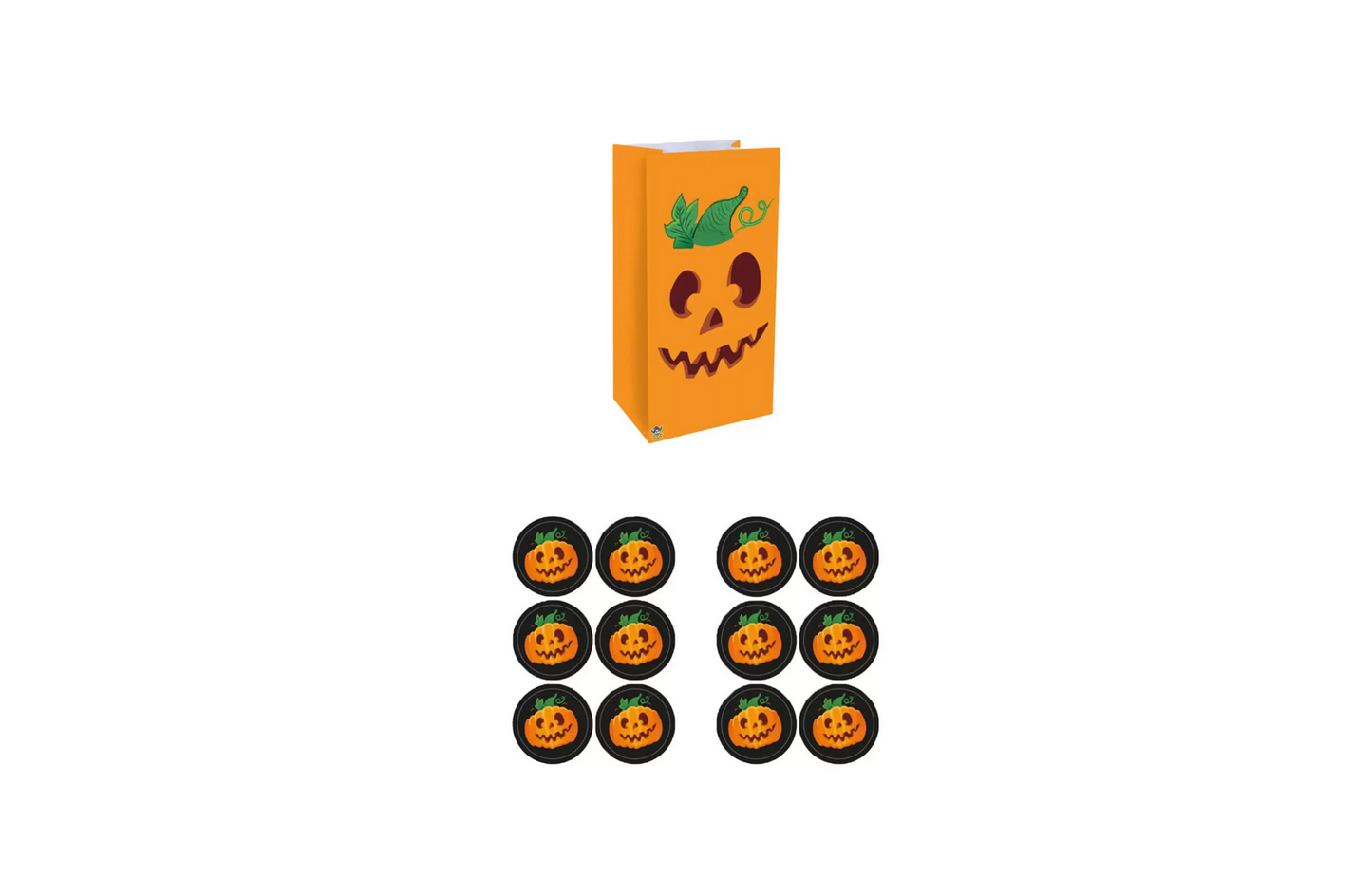 Pumpkin Paper Bags | 12 Pack
