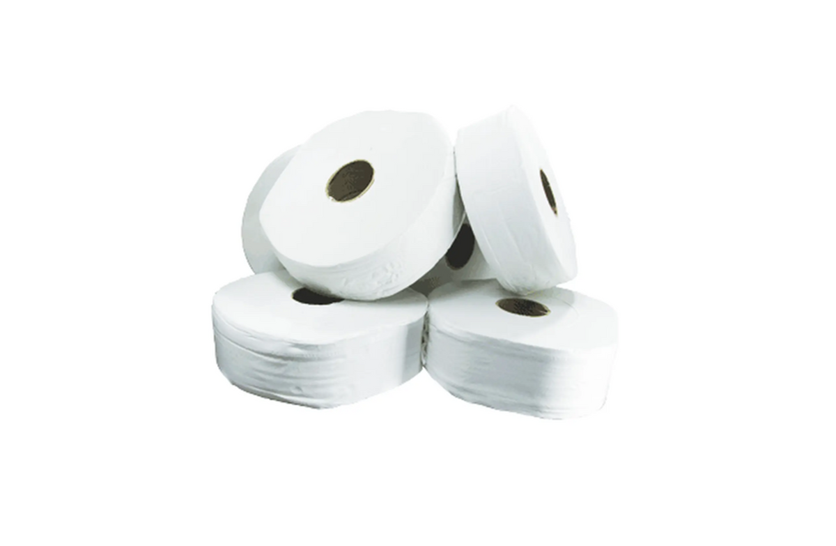 Jumbo Toilet Roll | 2 ply | 300m | 60mm or 76mm Core | 6 pack