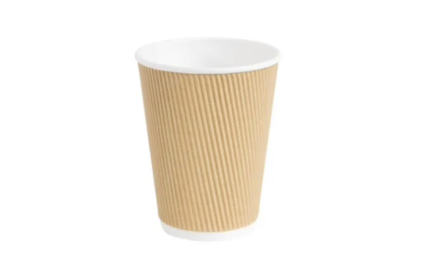 Kraft Ripple Cups | 8, 12, 16oz | Recyclable | 500 pack