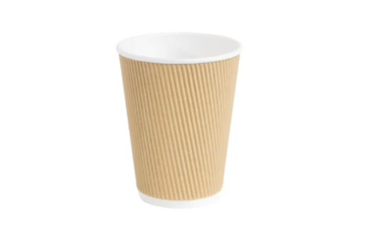 Kraft Ripple Cups | 8, 12, 16oz | Recyclable | 500 pack