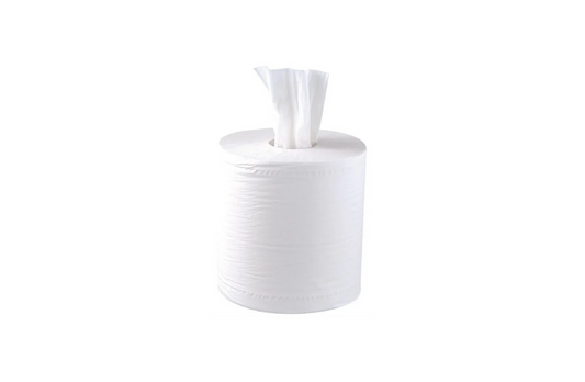 Centrefeed White Roll | 2 ply | Flat | 150m | 6 pack