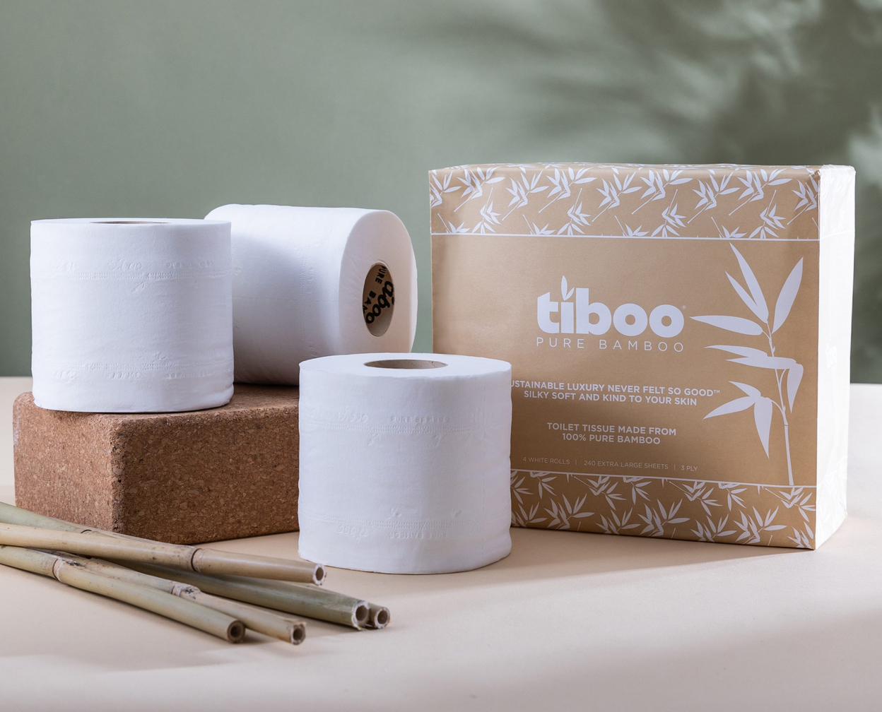 Toilet Roll | Bamboo | Individually Wrapped | 3 ply | 160 Sheets | 20m | 40 pack