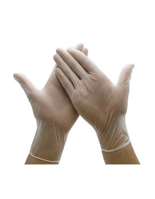 Clear Vinyl Gloves | Powder free | Latex free | Pack 100