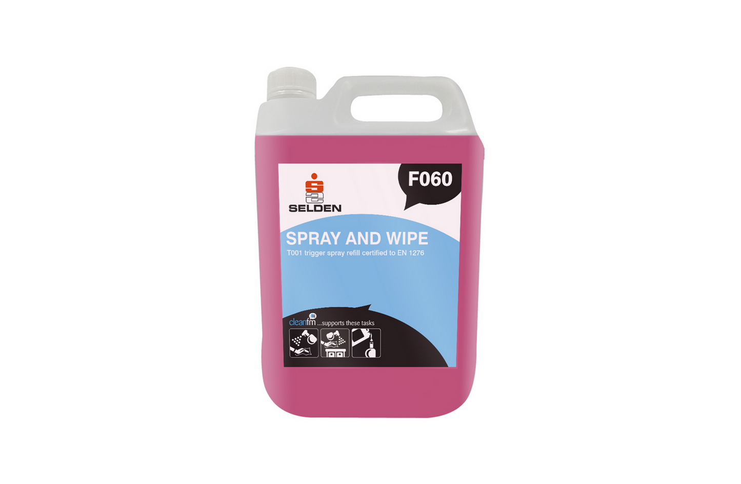 Selden Spray & Wipe Hard Surface Cleaner | Refill | F060 | 5 litres