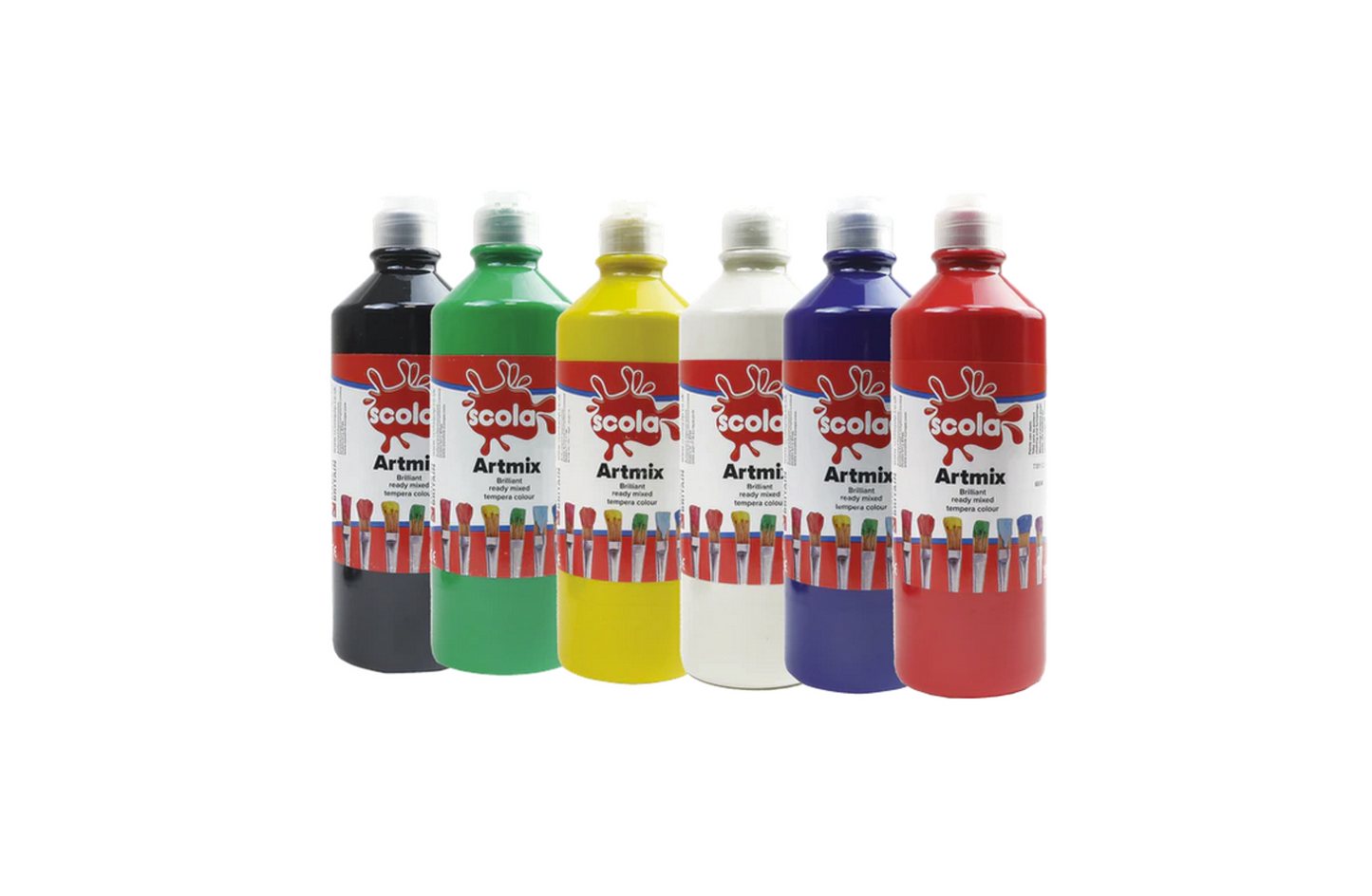 Washable Paint | Assorted Colours | 600ml | 6 Pack
