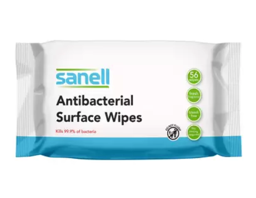 Sanell Antibacterial Surface Wipes | 60 pack