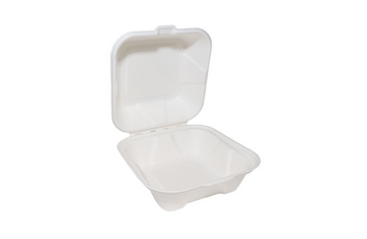 Bagasse Burger Box | 6 inch x 6 inch