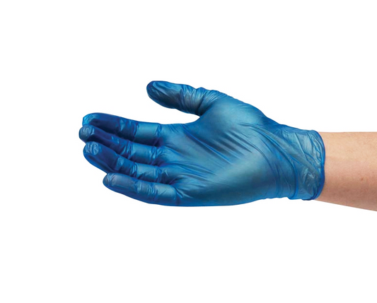 Blue Vinyl Gloves | Powder free | Latex free | Pack 100