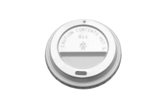 Domed | Disposable Coffee Cup Lid | White | 8oz | 1000 pack