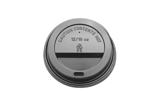 Recyclable Coffee Cup Lid | Black | 12oz - 16oz | 1000 pack